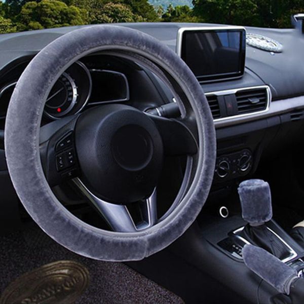 

steering wheel covers cover gear knob winter auto handbrake kit protection