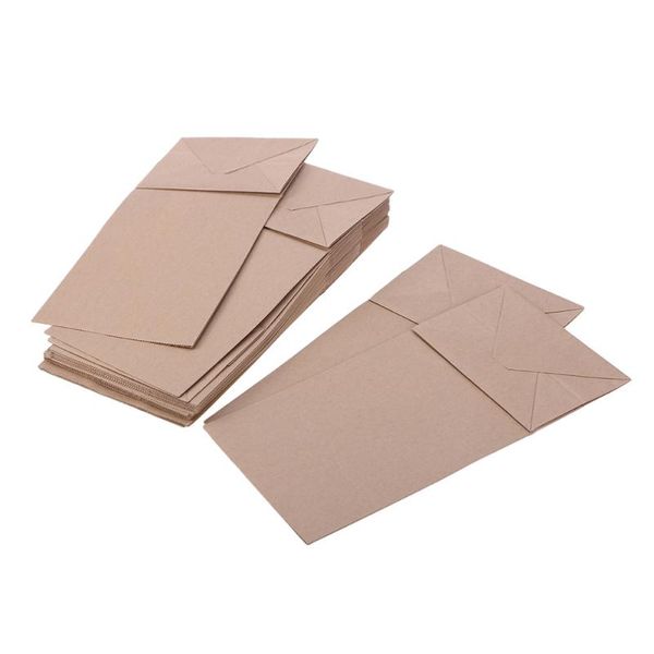 

gift wrap 50pcs party favor bags 70g yellow treat kraft paper sack pouch 13x8x24cm