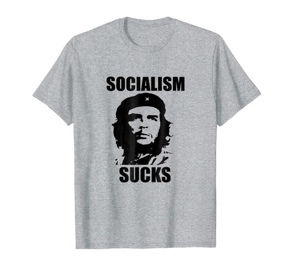 

socialism sucks che guevara t-shirt, White;black