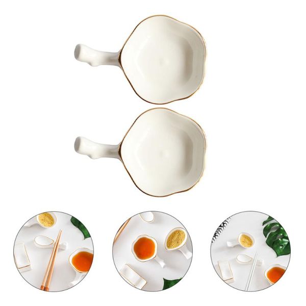 

chopsticks 2pcs lovely ceramic gold edge rack rest pillow spoon fork holder