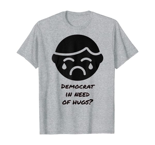 

democrat in need of hugs t-shirt gift, White;black