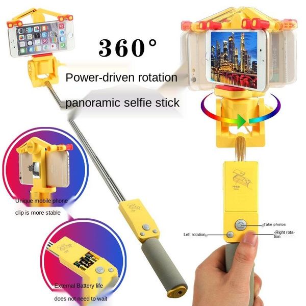 

selfie monopods bluetooth stick for phone full automatic multifunctional 360 degree electric rotating panoramic live broadcast