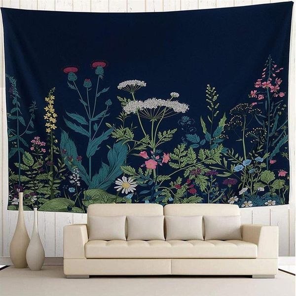 

tapestries plant printed wall hanging tapestry bedroom home decoration nordic ins floral blanket background fabric