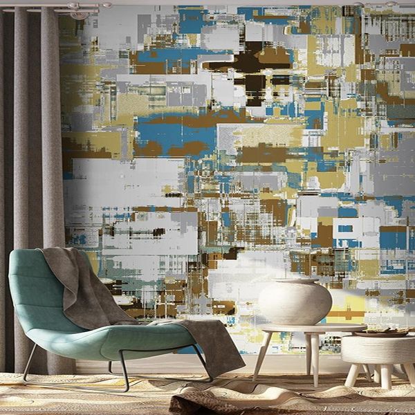 

wallpapers creative abstract geometric art fresco wallpaper for 3d living room tv industrial wind background wall home decor stickers