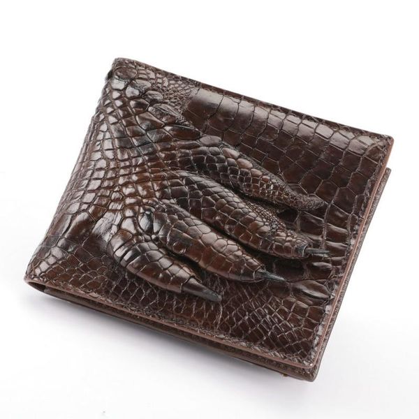 

wallets alligator claw men luxury wallet business leisure small short card holder high-end personalized genuine leather trend bag, Red;black