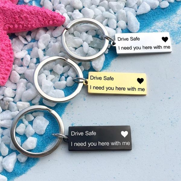 

keychains keychain man letter key chain women drive safe holder couples keyring party ring pendant alloy silver color porte clef