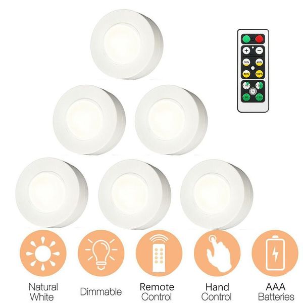 

40# wireless dimmable touch sensor led night lamps under kitchen cabinets lights led puck lights remote control fit for stair