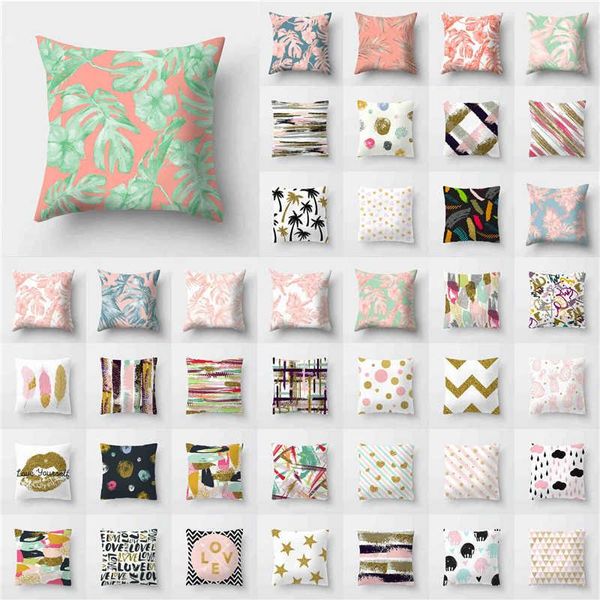 

cushion/decorative pillow cushion waist throw cover polyester decor 18'' home sofa case