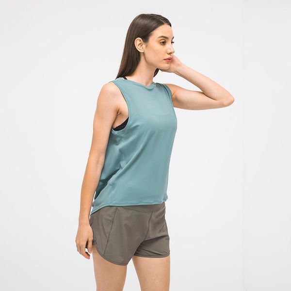 

yoga outfit 2021 women loose tank running workouts clothes stretch blouse gym back sports vest