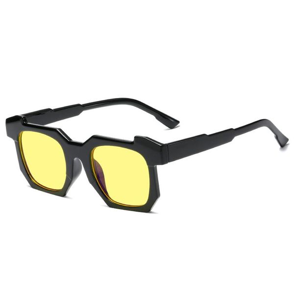 

sunglasses brand design 2021 women's fashion gothic street po travel casual men polarizing sun glasses, White;black