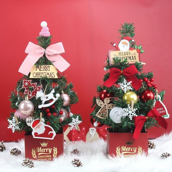 

christmas decorations 45cm tree decoration artificial festival party mini trees window xmas for home 2022 year
