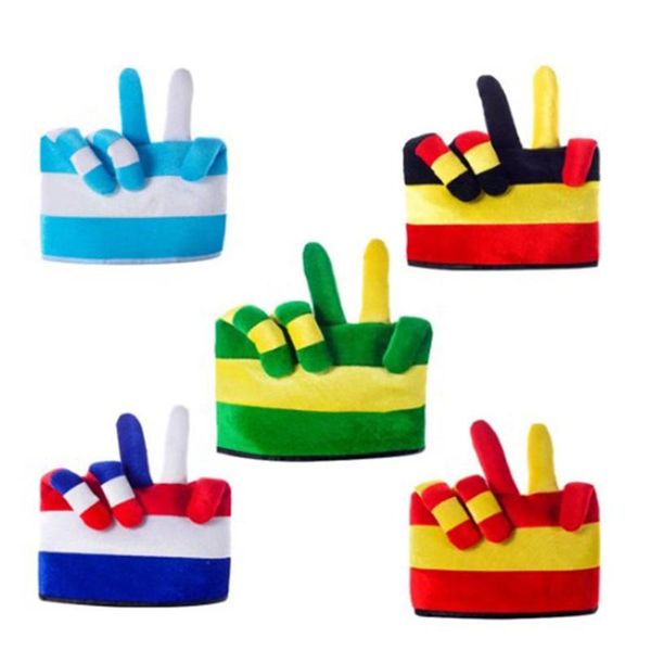 

party hats 2021 european cup world argentina and spainfrance ktv bar football team decorated fans creative finger cheer