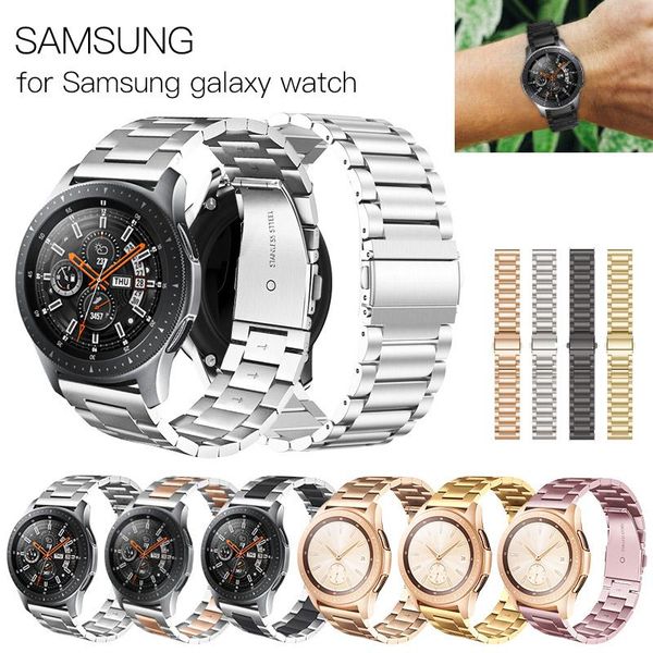 

watch bands metal watchband stainless steel or samsung galaxy with 46mm 42m active 2 huawei band 20-22mm, Black;brown