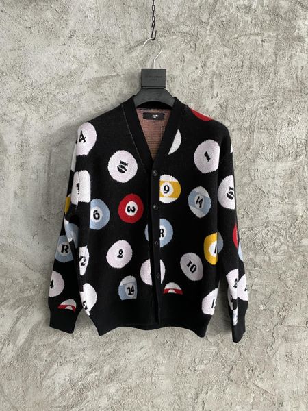 

winter new 2021 beautiful mens luxury designer number printing cardigan sweaters ~ us size sweater, White;black