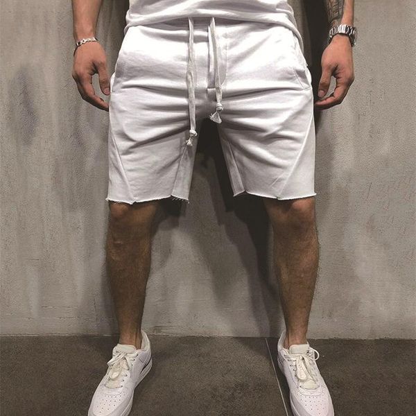 

men's shorts summer man casual sports jogging fitness pants mens solid color running sweatpants men streetwear male short pant, White;black