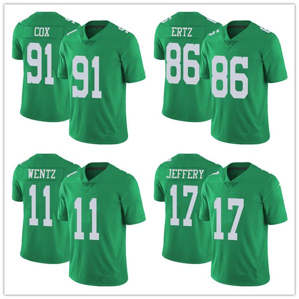 

philadelphiaeaglesmen women youth carson wentz zach ertz fletcher cox football rush vapor limited green jersey, Black;red
