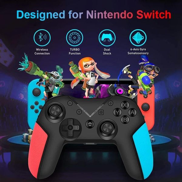 

for switch pro bluetooth gamepad wireless joystick turbo game controller function controller gamepad for switch console