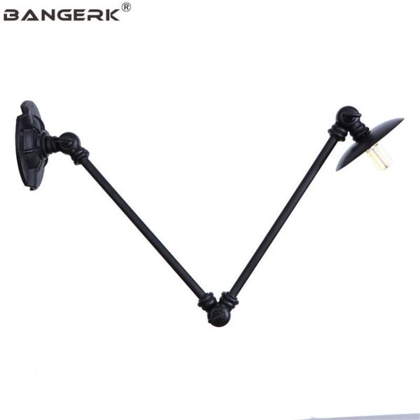 

wall lamps american double festival long arm led light loft industrial vintage sconce lamp iron folding lighting