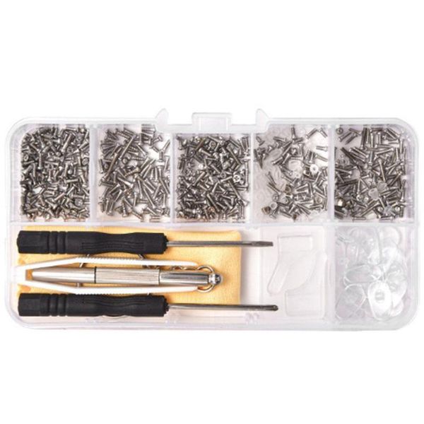 

sunglasses frames glasses accessories repair tools eyeglass sun screw nut nose pad optical tool assorted kit, Silver