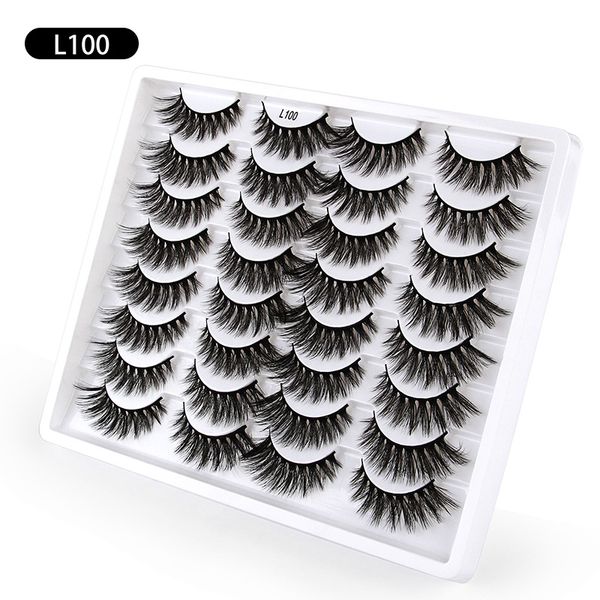 

soft light thick natural mink false eyelashes multilayer hand made reusable 16 pairs 3d fake lashes eyes makeup accessory for women beauty e