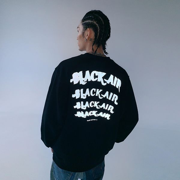 

2021 new reflexivo colorido carta impresso homem e mulher coisas estranhas luminosa casual hoodies streetwear oversize com capuz h8y1, Black