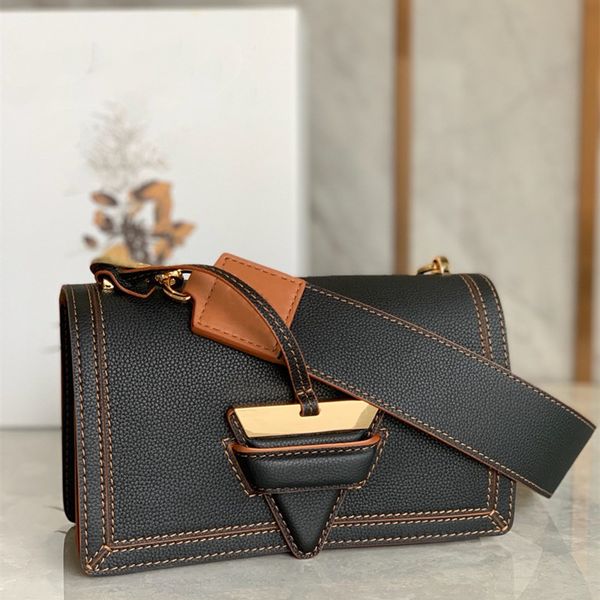 

well-known blogger xiao bai has the same style shoulder bag 271100 adopt super soft grain calfskin equipped with full hardware chain perfect, Black