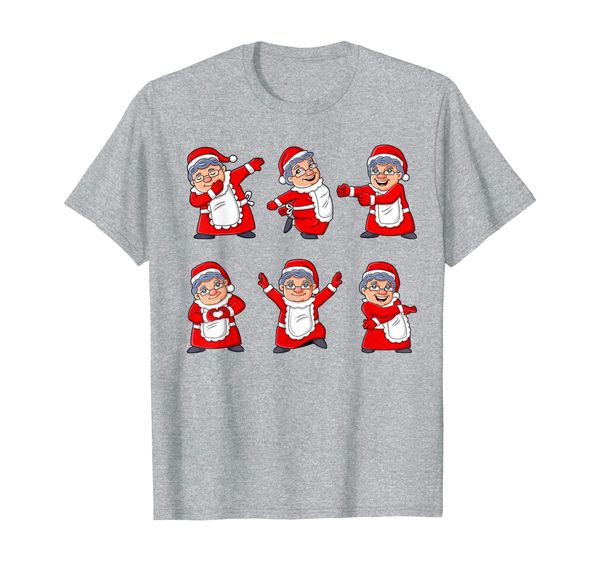 

dancing mrs claus dance challenge boys girls kids xmas t-shirt, White;black