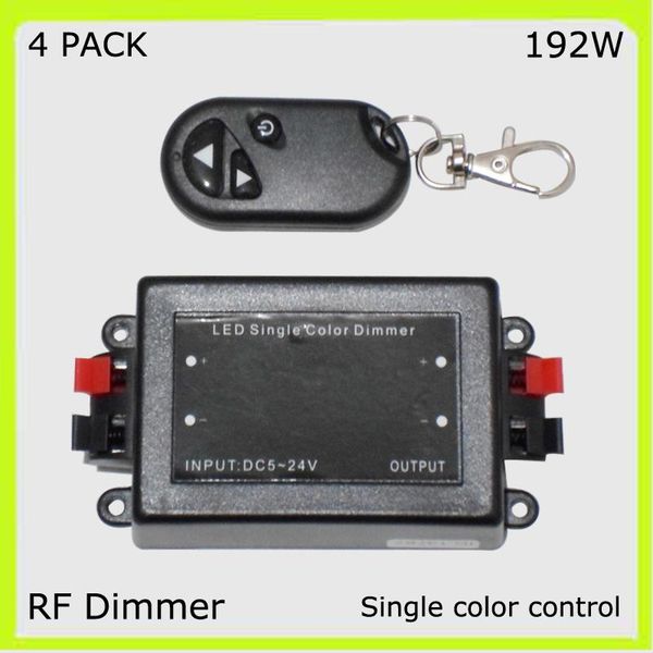 

dc 12v 24v 192w rf single color dimmer wireless controller for led strips led tape strings accessories radio requency type