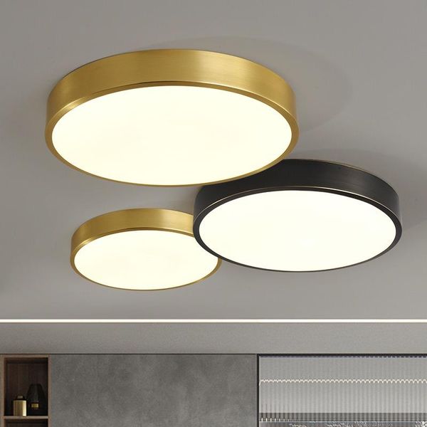 

ceiling lights art fan led all copper light simple living room original northern europe luxury bed warm lamp