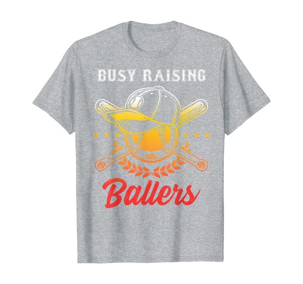 

busy raising ballers funny gift design for parents t-shirt, White;black