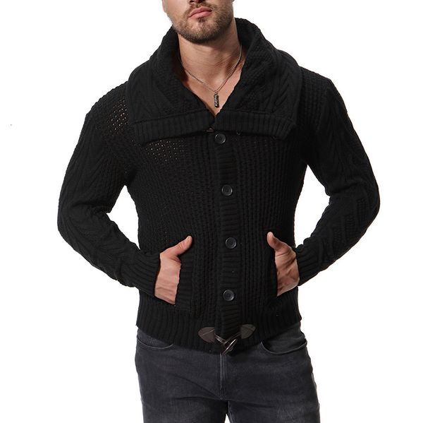

2021 new slim fit jumpers knit zipper warm winter business style men sweater 7sa0, White;black