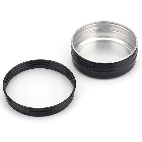 

3 pcs metal aluminum round box for home or outdoor travelling empty refillable cosmetic cream tin container
