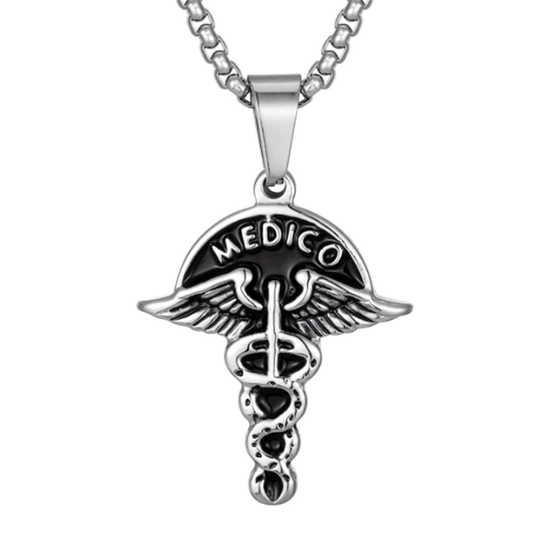

pendant necklaces 100% stainless steel antique moon axe starfish wing necklace trendy men's, Silver