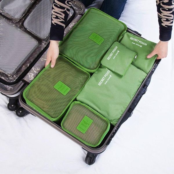 

storage bags selling local stock 6pcs waterproof travel clothes luggage organizer pouch packing sale portable