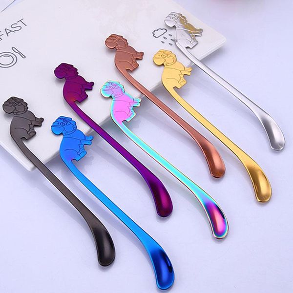 

party table ornament dog shape coffee spoon tableware hanging spoon coffee mixing stainless steel