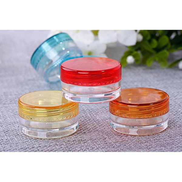 

10pcs 5g nail art cosmetic bead storage container round bottle transparent makeup tools plastic cosmetic empty jar pot box