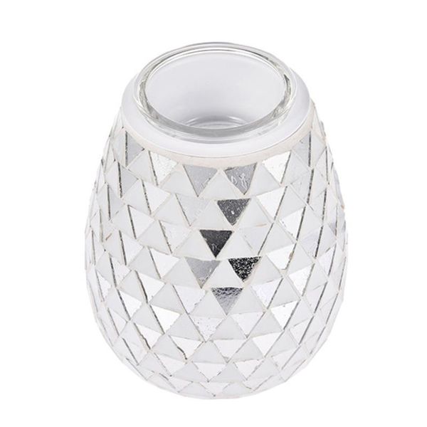 Lampade profumate 1PC Triangolo Mosaico Aroma Light Lampada per uso domestico Diffusore di olio essenziale Portacandele profumato con spina americana