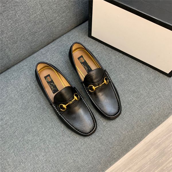 

men shoes new arrival fashion handmade leather slip-on designer dress shoes casual stylish derby shoes luxury zapatos de hombre, Black