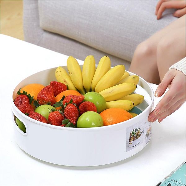 

storage bottles & jars rotating tray plastic cosmetic box fruit snack plate kitchen condiment seasoning bottle organizer shelf