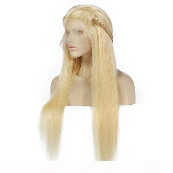 

613# blonde human hair lace front wigs long straight wig for black women brazilian full lace human hair wigs pre-plucked wholesale, Black;brown
