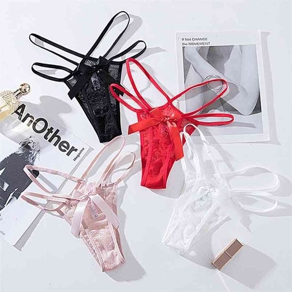 

3pc/lot panties for women underwear g-string lace briefs lingerie t back underpants female thong sensual panties set 210730, Black;pink