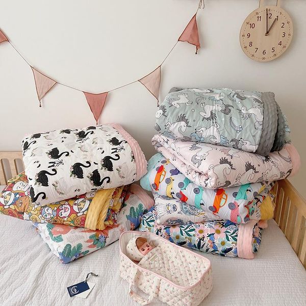 

blankets & swaddling baby winter thermal fleece bedding blanket thicken kids infant comfort quilt children bed cot crib cover bedspread