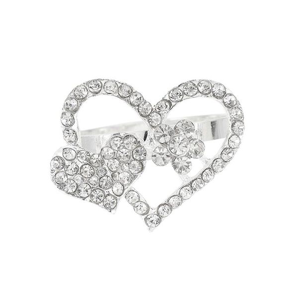 

napkin rings 2pcs zinc alloy wedding rhinestone buckles