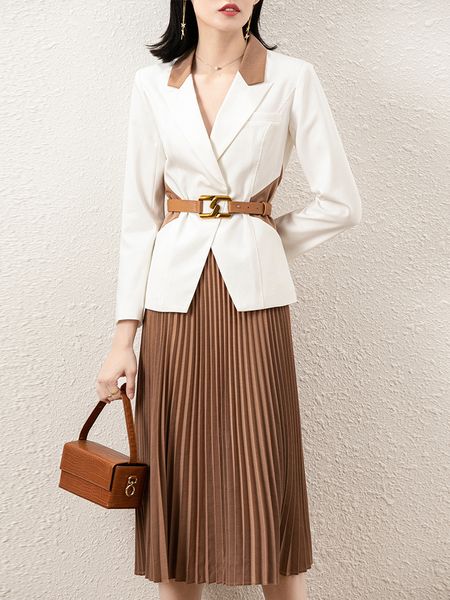 

autumn and winter 2021 women's fashion suit new white lady, Black;gray