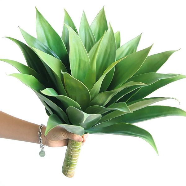 

decorative flowers & wreaths large artificial agave tropical succulent plants fake palm tree green aloe plastic leaves for home outdoor gard