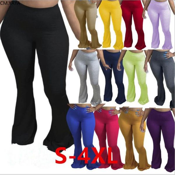 

women's pants & capris cm. sport women elastic wide leg flare leggings high waist trousers draped jogger sweatpants, Black;white