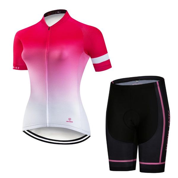 

racing sets 2021 women cycling jersey set female mtb bike uniform ropa ciclismo girl cycle casual wear road bib shorts, Black;blue