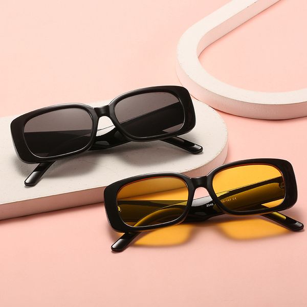 

designer wide leg square small frame sunglasses fashion street sunglasses women's net red hip hop disco glasses, White;black