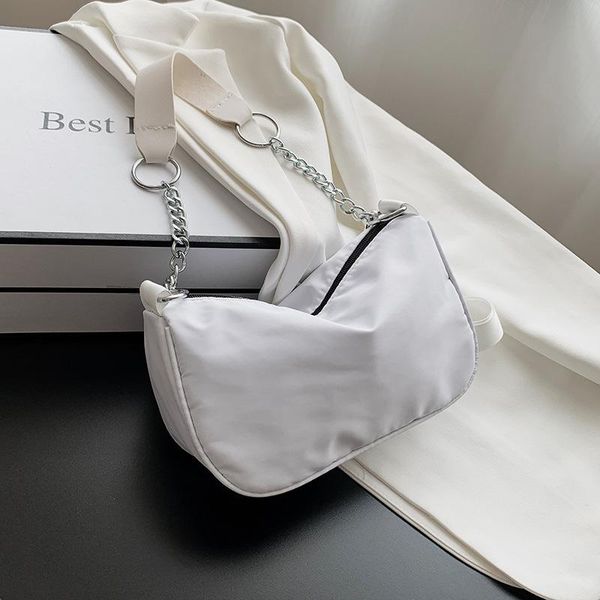 

student solid color crossbody bags for women oxford cloth female harajuku hongkong style dark style minimalist shoulder bag