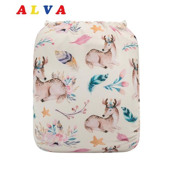 

alvababy new positioned baby cloth diaper easy to use nappy with 1pc insert